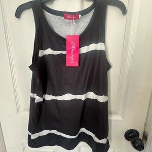 NWT Women's Black and White Tank Top